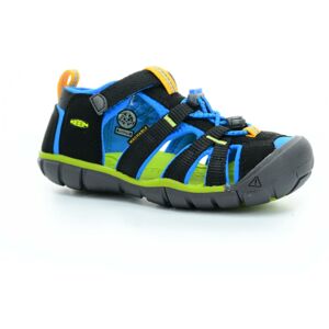 Keen Seacamp II Black/brilliant blue K (CNX) barefoot sandály Velikost boty (EU): 35, Vnitřní délka boty: 220, Vnitřní šířka boty: 82
