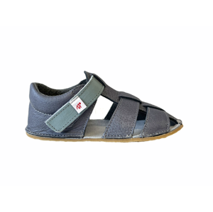 EF Barefoot sandály Ef Šedá metalická (jeans tloczony) Velikost boty (EU): 30, Vnitřní délka boty: 192, Vnitřní šířka boty: 78
