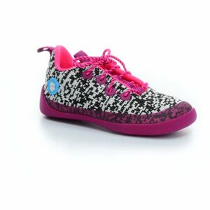 tenisky Affenzahn Lowcut Knit Flamingo Lace Black/White/Pink Velikost boty (EU): 24, Vnitřní délka boty: 157, Vnitřní šířka boty: 63